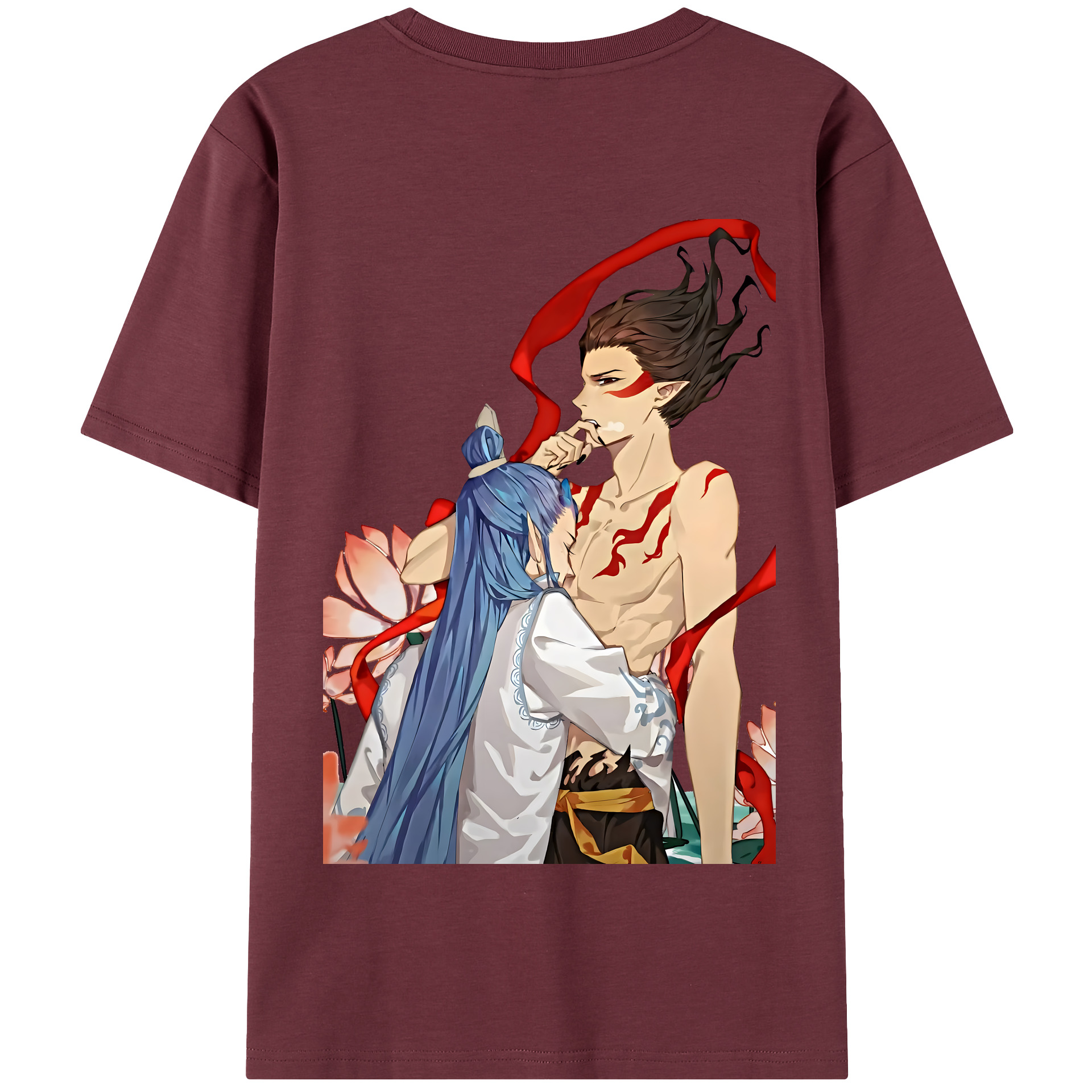 （画像用） Ne Zha 2 ナタ 魔童の大暴れ 綿100％半袖Tシャツ（背面プリント）